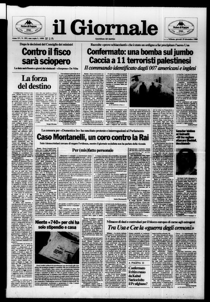 Il giornale : quotidiano del mattino